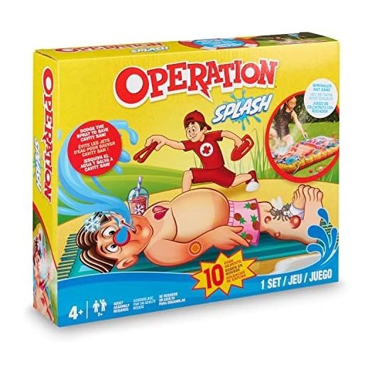 Hasbro Operation Splash Game – Family Game for Your Yard – More Water, More Fun!