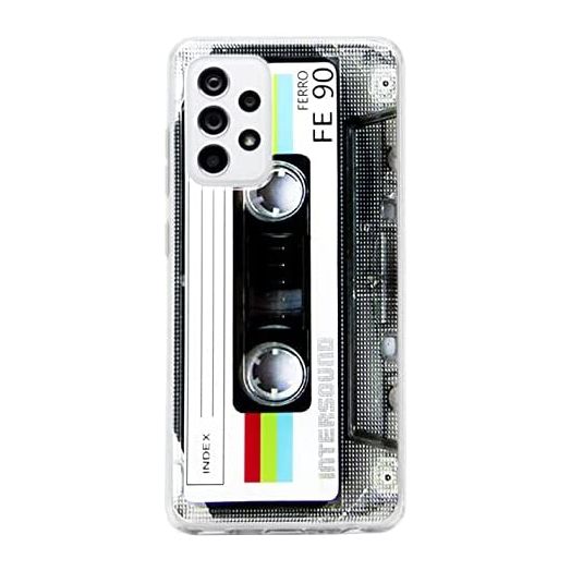 TNCYOLL Compatible with Samsung Galaxy A52, Slim Dual Cool Retro Cassette Music Shockproof Bumper Protective Soft Phone Cases Cover for Samsung Galaxy A52 4G & 5G 90s