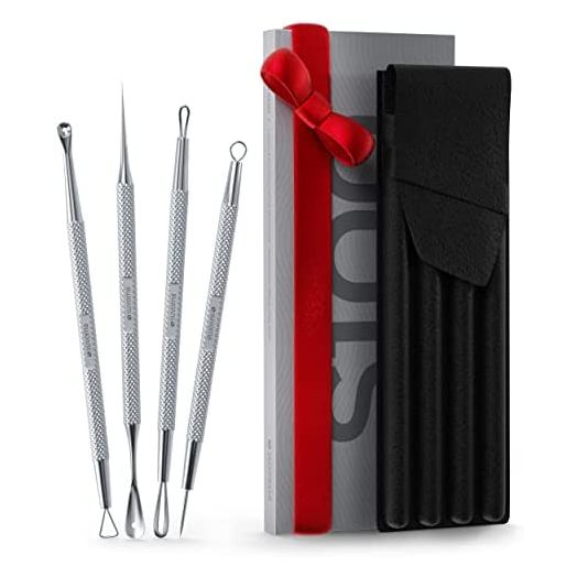 Suvorna Skinpal S100 Pimple Popper Tool Kit Blackhead and Whitehead Remover Tools Milia Remover Spot Treatment Facial Acne Cyst Popping Tool Comedone Extractor & Extraction Tools for Estheticians.
