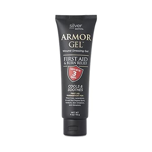 American Biotech Labs - Silver Biotics - Armor Gel Wound Dressing Gel - First Aid and Burn Relief Silver Gel - 4 oz.