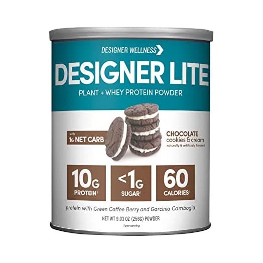 Designer Wellness Designer Lite Protein, Chocolate Cookies & Cream, 9.03 Ounces