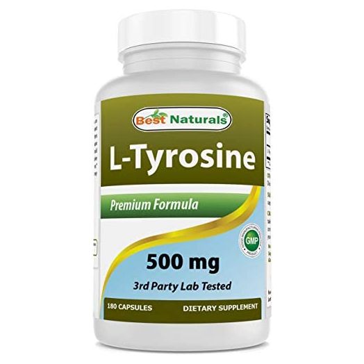 Best Naturals L-Tyrosine 500 Mg, 180 Capsules