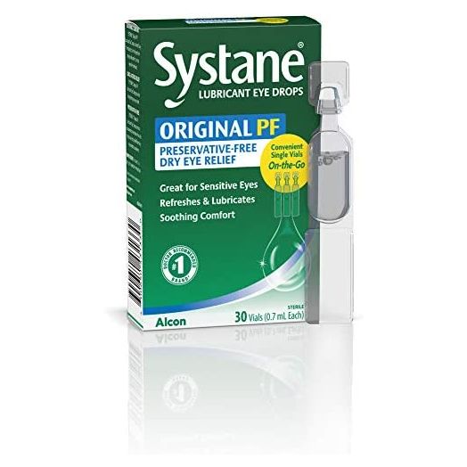 Systane Long Lasting Lubricant Eye Drops Vials Eye Drops, 30 Count, 0.7 ml (Pack of 1)