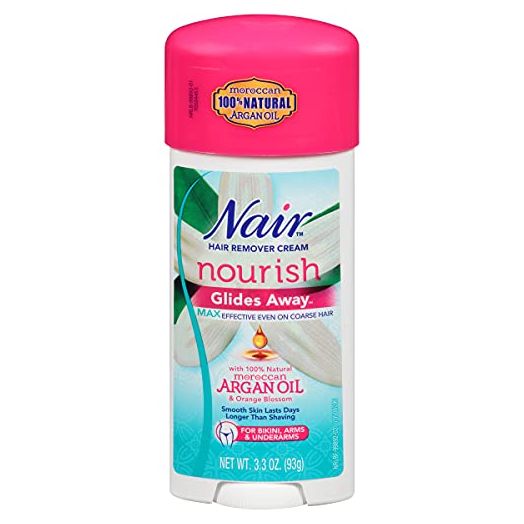 Nair Hair Remover Glides Away Max, Moroccan Argan Oil, for Bikini, Arms & Underarms, 3.3 Oz. by Nair