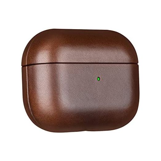 Cybotoon Luxury Leather AirPods Pro Case Cover, Genuine Top Layer Vegetable Tanned Cowhide (Horween Style Leather) AirPods Pro Leather Case For Men, Handmade Craft AirPods Pro Case Leather, Dark Brown