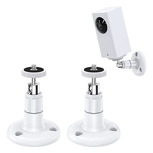 FastSnail Wall Mount Compatible with Wyze Cam Pan & Wyze Cam Pan V2 & Wyze Cam V3, Adjustable Indoor Outdoor Mount for WyzeCam Pan/WyzeCam Outdoor/WyzeCam V3 or Other Cam with Same Interface 2 Pack