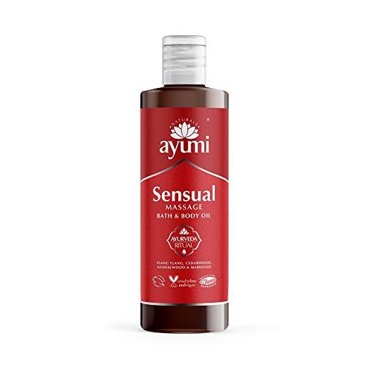 Ayumi Sensual Massage & Body Oil. Vegan, Cruelty-Free, Dermatologically-Tested, 1 x 250ml