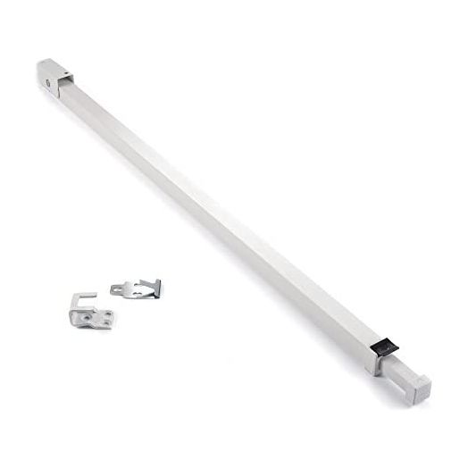 Ideal Security Sliding Patio Door Security Bar with Child-Proof Lock, Extendable, White (25.75-47.5 Inches)