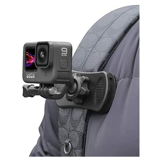 Backpack Strap Mount Quick Clip Mount,360 Degree Rotation Backpack Clamp Mount Compatible with Gopro Hero 9/8/7/6/5/4 Black, Session, Fusion, Xiaomi Yi,DJI Osmo Action and Most Action Cameras