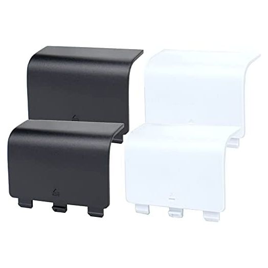 Aosai Battery Cover for Xbox Series X, Xbox Series S Controller, Replacement Battery Back Door Lid for Xbox Core Controller, Batteries Caps Shell Repair Part for Xbox Series X/S (2 Black + 2 White)
