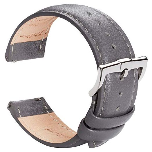 B&E Top Grain Leather Watch Bands 16mm 18mm 19mm 20mm 21mm 22mm Quick Release Watch Strap Men Women, Elegant Replacement Band for Watch & Smartwatch