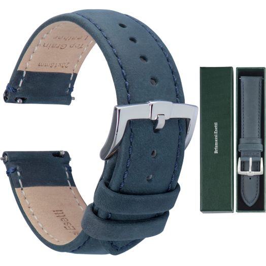 Quick Release Leather Watch Bands 22mm 20mm 19mm 18mm 16mm Top Grain Leather Watch Straps, Classic Replacement Watchband for Watch & Smartwatch