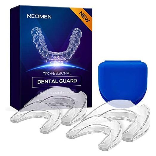 Neomen Mouth Guard for Grinding Teeth- 2 Sizes, Pack of 4 - New Upgraded Dental Night Guard for Clenching Teeth, Stops Bruxism, Tmj & Eliminates Teeth Clenching, 100% Satisfaction