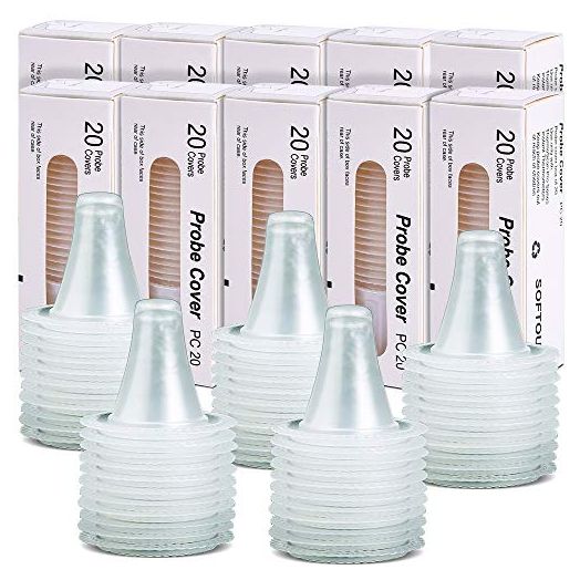 200X Ear Thermometer Probe Covers Lens Filters Refill Caps for All Braun ThermoScan Models, BPA Free and Disposable for Braun Thermoscan