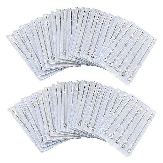 Tattoo Needles Set - Autdor 50PCS Mixed Tattoo Needles 3RL,5RL,7RL,9RL,3RS,5RS,7RS,9RS,5M1,7M1 Disposable Sterile Tattoo Gun Needles Assorted Liners,Shaders and Magnum (Mixed-RL/RS/M1-50pcs)