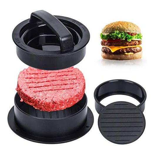 Burger Press, Different Size Hamburger Patty Molds, 3 in 1 Hamburger Patty Maker, Sliders, Regular Beef Burger