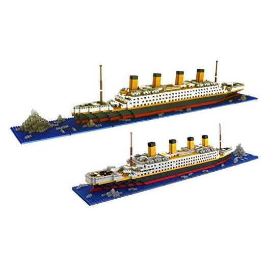 dOvOb Micro Mini Blocks Titanic Model Building Set with 2 Figure, 1872 Piece Mini Bricks Toy, Gift for Adults and Kids