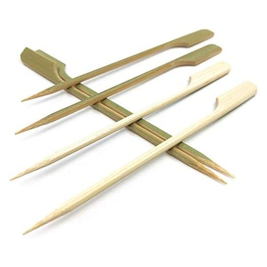 4.7 inch Bamboo wood wooden Paddle Picks Skewers