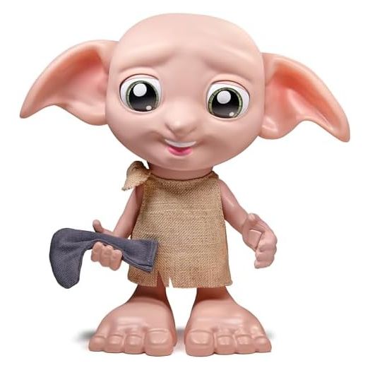 Wizarding World Harry Potter, Interactive Magical Dobby Elf Doll with Sock, over 30 Sounds & Phrases, 8.5-inch, Kids Toys for Ages 6 and up