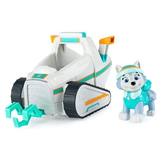 Paw Patrol 6056856 Everest’s Snow Plough Vehicle with Collectible Figure, for Kids Aged 3 and Up, Multicoloured