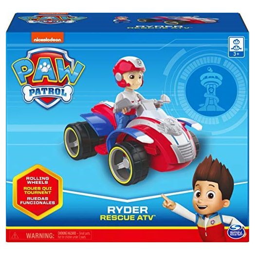 Paw Patrol, Ryder?s Rescue ATV Vehicle with Collectible Figure, for Kids Aged 3 and up