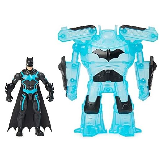 DC Comics Batman Bat-Tech 4-inch Deluxe Action Figure with Transforming Tech Armor, Kids Toys for Boys Aged 4 and up