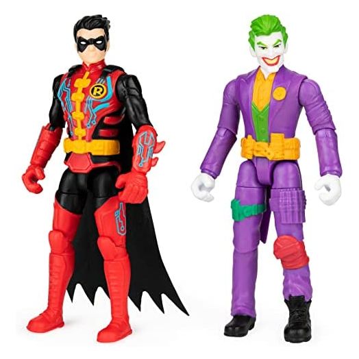 DC Comics Batman 4-inch Robin and The Joker Action Figures for Boys with 6 Mystery Accessories, Kids Toys for Boys Aged 3 and up