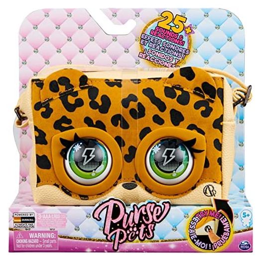Purse Pets, Leoluxe Leopard Interactive Purse Pet with Over 25 Sounds and Reactions, Kids Toys for Girls Ages 5 and up