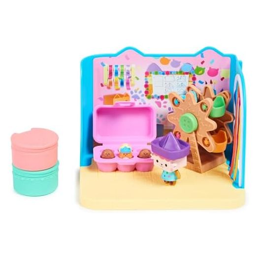 Gabby's Dollhouse, Baby Box Cat Craft-A-Riffic Room with Exclusive Figure, Accessories, Furniture and Dollhouse Delivery, Kids Toys for Ages 3 and up