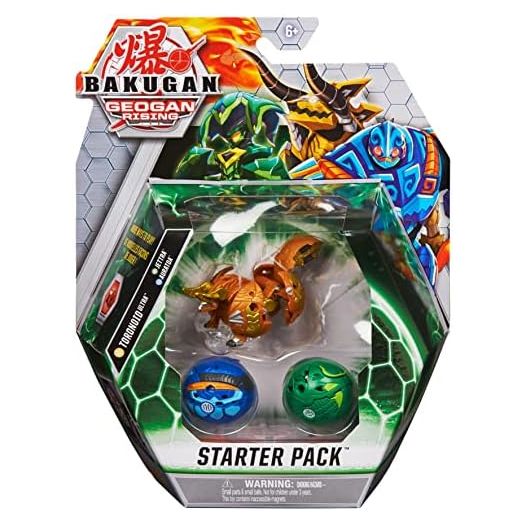 Bakugan Starter Pack 3-Pack, Toronoid Ultra, Geogan Rising Collectible Action Figures
