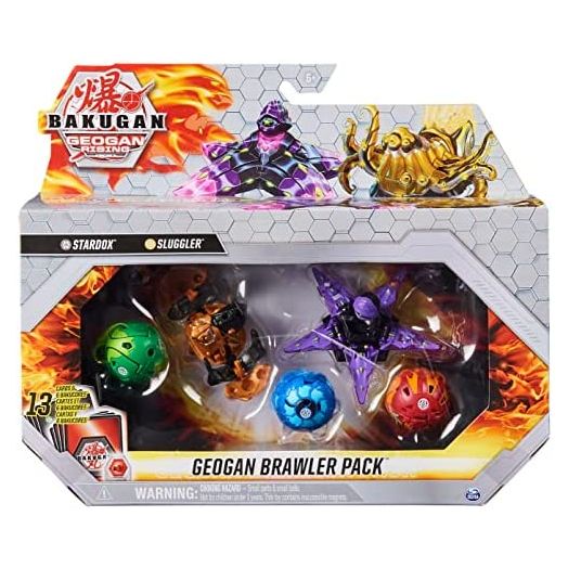 Bakugan Geogan Brawler 5-Pack, Exclusive Mutasect and Viperagon Geogan and 3 Collectible Action Figures, Kids Toys for Boys