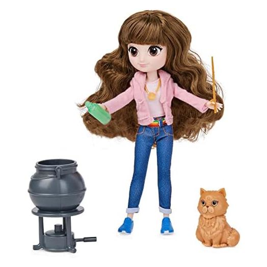 Wizarding World Harry Potter, 8-inch Brilliant Hermione Granger Doll Gift Set with 5 Accessories and 2 Outfits, Kids Toys for Ages 6 and up