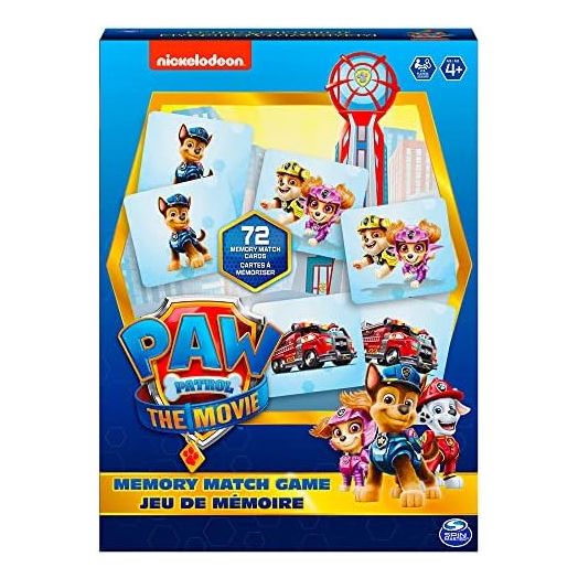 Paw Patrol The Movie Memory Matching Game | for Boys & Girls Age 4 and Above | A Fun Memory Game for Kids | Chase, Rubble, Rocky, Skye, and More