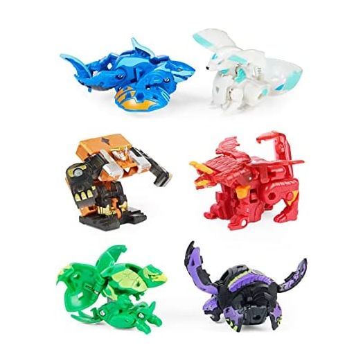 Bakugan UNbox and Brawl 6-Pack, Exclusive 4 Bakugan and 2 Geogan, Collectible Action Figures, Toys for Kids Boys Ages 6 and Up (Amazon Exclusive)