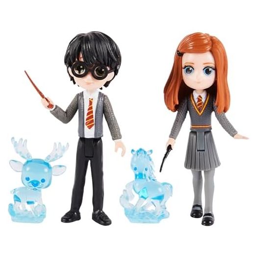 Wizarding World, Magical Minis Harry Potter and Ginny Weasley Patronus Friendship Set with 2 Toy Figures and 2 Creatures, Kids Toys for Ages 5 and up
