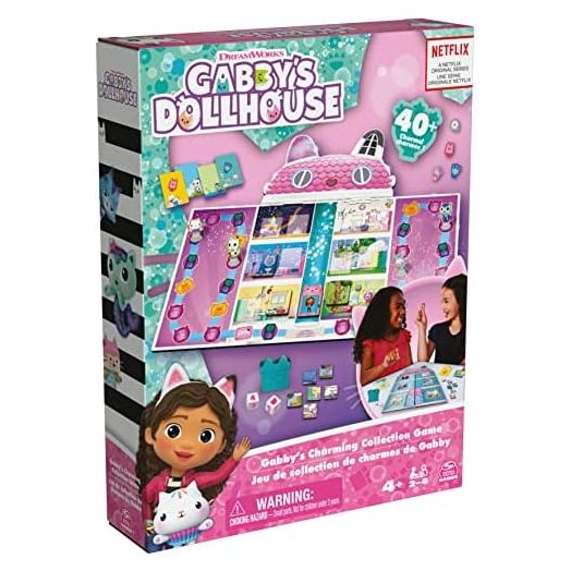 Gabby’s Dollhouse, Charming Collection Game Board Game for Kids Based on the Netflix Original Series Gabby’s Dollhouse Toys, for Kids Ages 4 and up