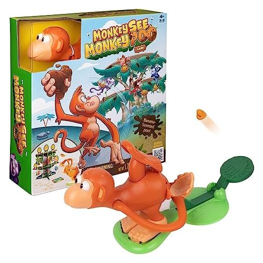 Monkey See Monkey Poo Game for Kids with Banana-Scented Fake Poop, Fun Games | Sensory Toys | Family Games | Funny Gifts, for Preschoolers Ages 4+
