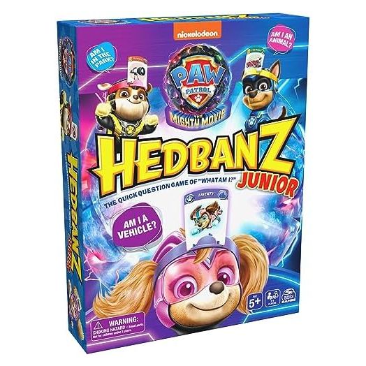 Hedbanz Junior PAW Patrol The Mighty Movie Game- Family Games | Games for Family Game Night| Kids Games | Card Games for Families & Kids Ages 5 and up