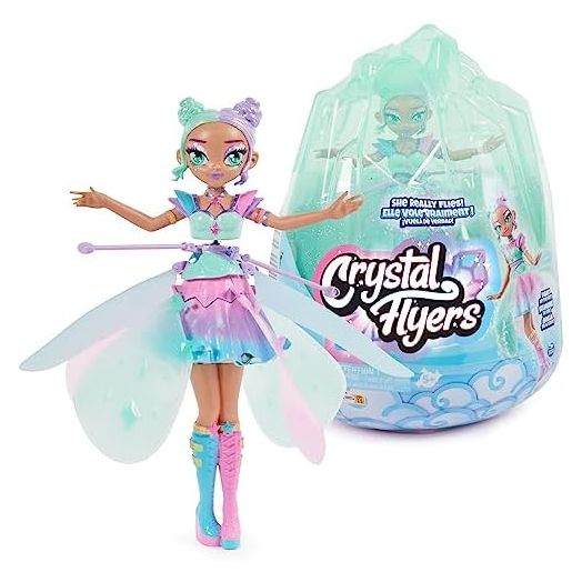 Hatchimals Crystal Flyers, Pastel Kawaii Doll Magical Flying Toy with Lights (Packaging May Vary), Kids Toys for Girls and Boys Ages 5 and up | Hatchimals