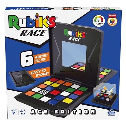 Rubik’s Race, Ace Edition Classic Fast-Paced Puzzle Strategy Sequence Two Player Board Game for Kids & Adults Ages 8+ Amazon Exclusive