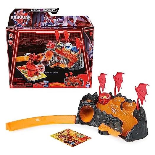 Bakugan Training Set with Titanium Dragonoid, Dragon Clan Themed, Customizable Action Figure, Trading Cards, and Playset, Kids Toys for Boys and Girls 6 and up