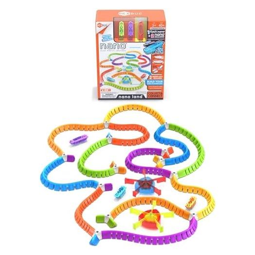 HEXBUG Nano Land, Sensory Toys for Kids & Cats with Over 40 Pieces & 3 Nano Bugs, STEM Kits & Mini Robot Toy for Kids Ages 3 & Up, Batteries Included