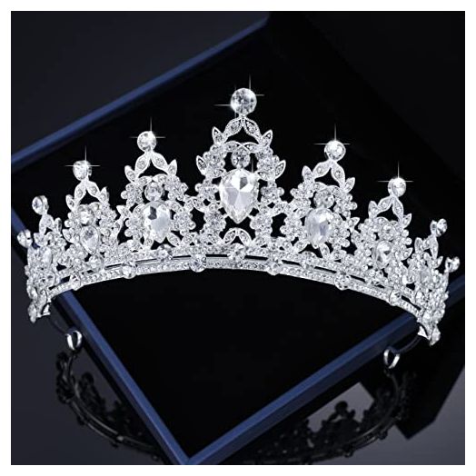 Kamirola - Queen Crown and Tiaras Princess Crown for Women and Girls Crystal Headbands for Bridal, Princess for Wedding and Party (Sliver)