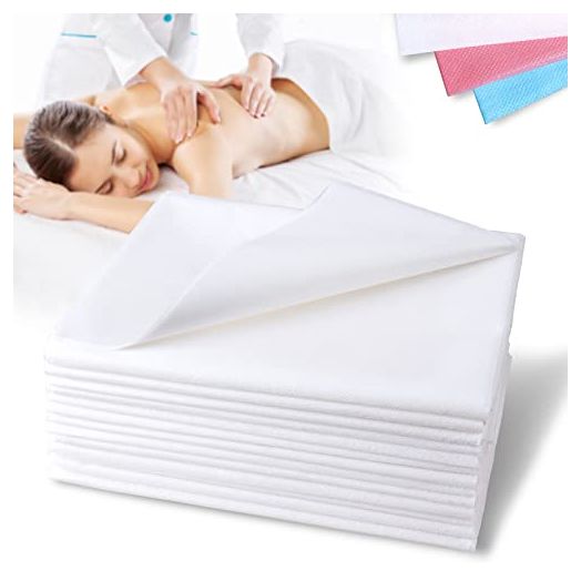Disposable Bed Sheets Bed Cover for SPA Tattoo Massage Table Hotels 31" x 78" Non Woven Fabric White 20Pcs