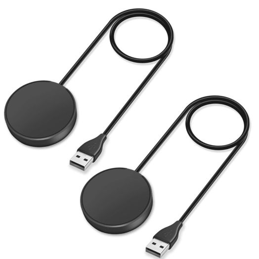 2 Pack Compatible with Samsung Galaxy Watch 6/6 Classic/5/5 Pro/4/4 Classic/3/Active/Active Wireless Charging Dock,Replacement USB Charger Cable Cord Stand for Classic/3 /Active/Active