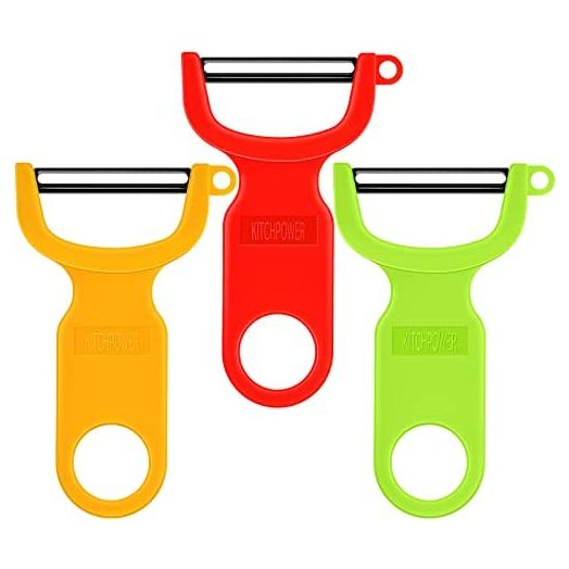 Original Vegetable Peeler Carbon Steel Blade Red/Green/Yellow (3 Pack)