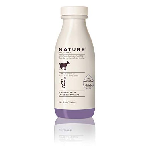 Nature by Canus Foaming Milk Bath With Smoothing Fresh Canadian Goat Milk Vitamin A B3 Potassium Zinc and Selenium, Lavender Oil, 27.1 Fl Oz