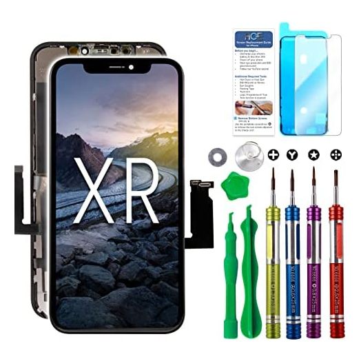 Ace Tech Cellular Compatible with iPhone XR Premium LCD Screen Replacement 6.1 inch (Model A1984, A2105, A2106, A2108) High Resolution Display digitizer Assembly Touch Screen