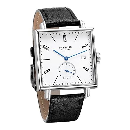 FEICE Unisex Square Watch Men's Bauhaus Automatic Watch Mechanical Watches Analog Wristwatch -Sapphire Mirror -34mm Case -FM301