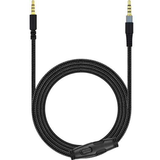 HyperX Cloud Alpha Cable, Removable Replacement Alpha Cord, with Mute & Volume Controls Compatible with HyperX Cloud Mix Alpha Gaming Headset (No Mic)